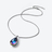 Fleurs de Psydélic Silver Necklace Blue Scarabee Baccarat