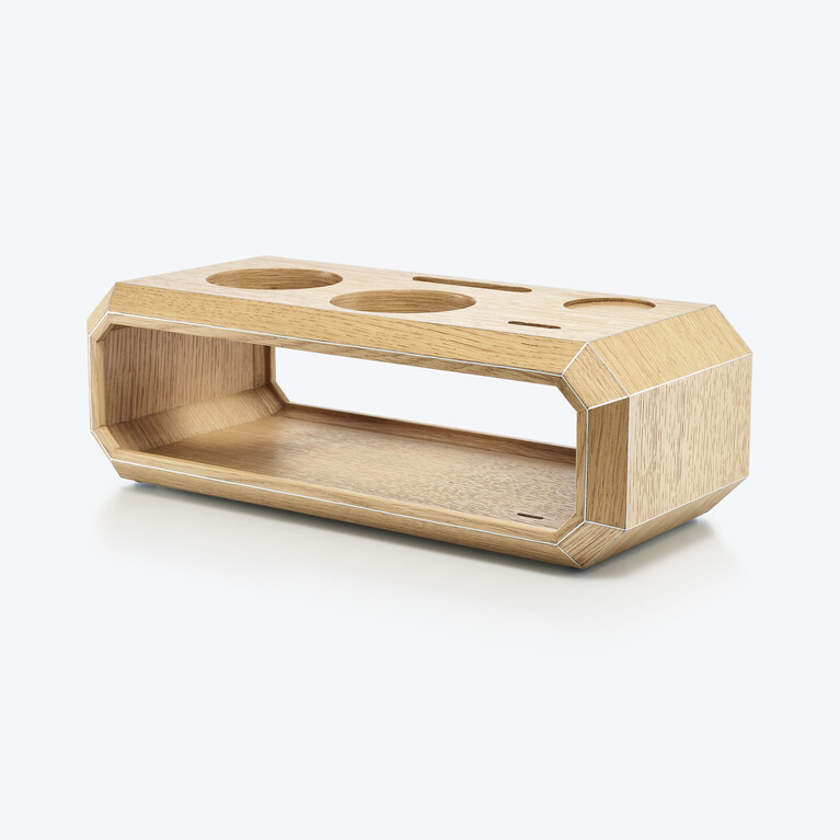 Octogone Bar Accessory Case Natural Oak Baccarat in Wood Beige View 1