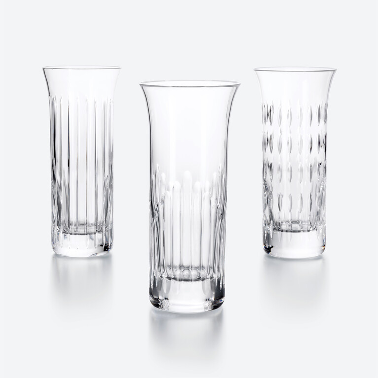 Flora Bud Vases Set Baccarat in Crystal Clear View 1