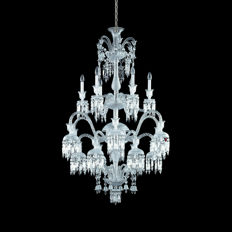 Lustre Solstice (18L) Baccarat en Cristal Clair Voir 1