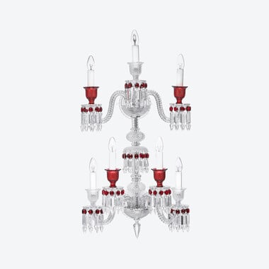 Zénith Wall Unit Clear and Red (7L) Baccarat in Crystal Red
