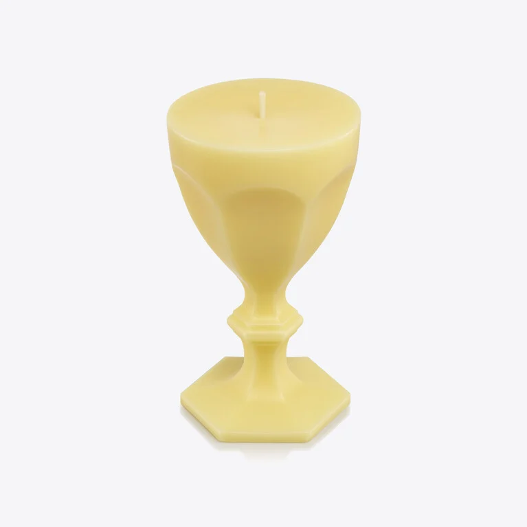 Harcourt Glass Candle Baccarat in Wax Yellow View 2