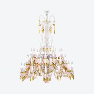 Zénith Charleston Chandelier Short (36L) Baccarat in Crystal Yellow