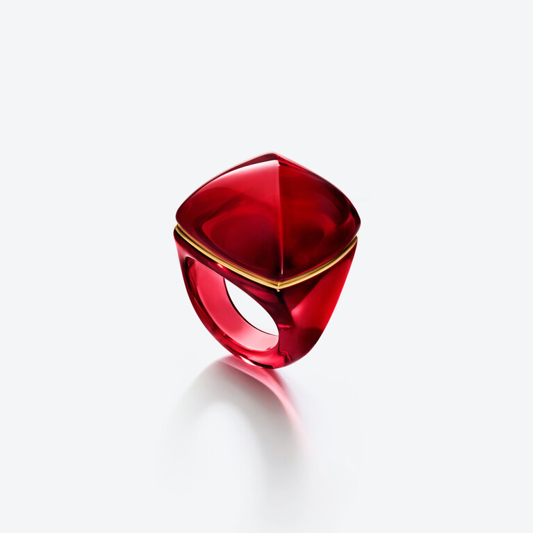 M&eacute;dicis Pop Ring Baccarat in Crystal Red