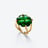 Bague Tr&egrave;fle Vermeil Baccarat en Argent plaqu&eacute; or 18 carats Vert