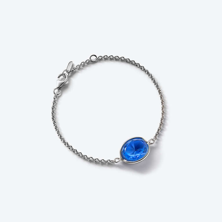 Croisé Silver Bracelet Blue