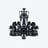 Lustre Z&eacute;nith Noir (24L) Baccarat en Cristal Noir