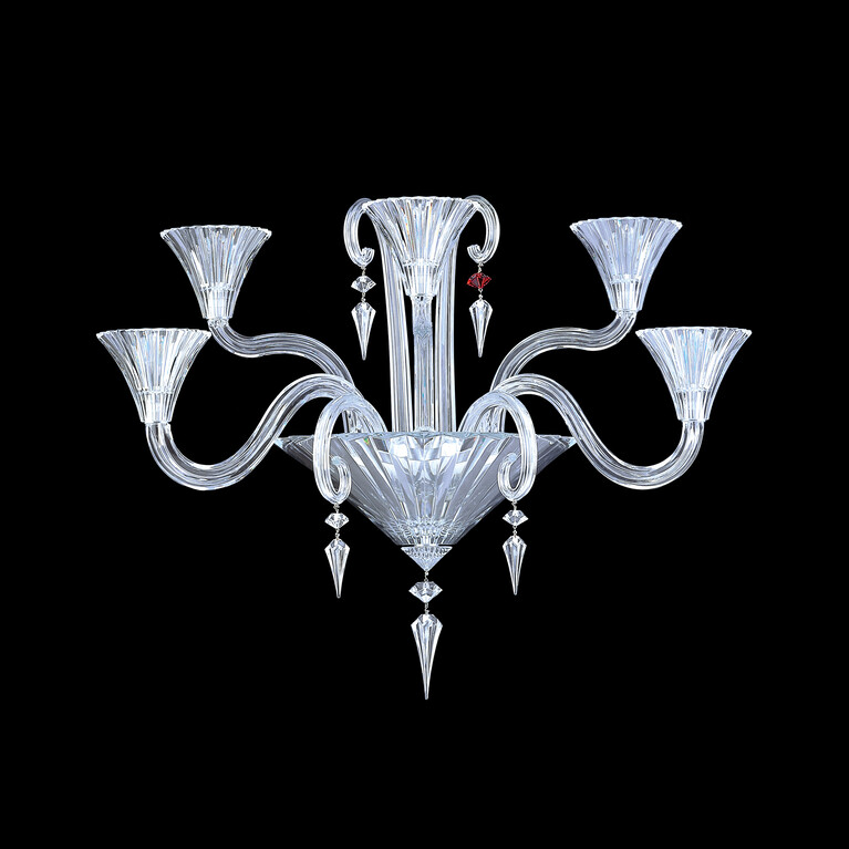 وحدة إضاءة للحائط ميل نوي Baccarat من كريستال شفاف عرض 1