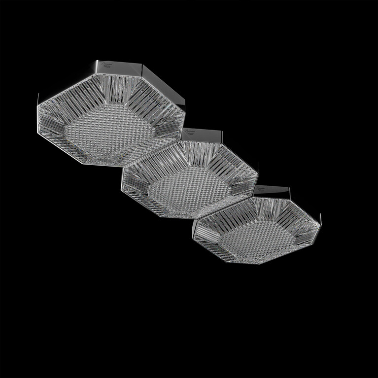 Octogone Ceiling Unit (3L) Baccarat in Crystal Clear