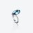 Fleurs de Psyd&eacute;lic Silver Ring Baccarat in Silver Blue