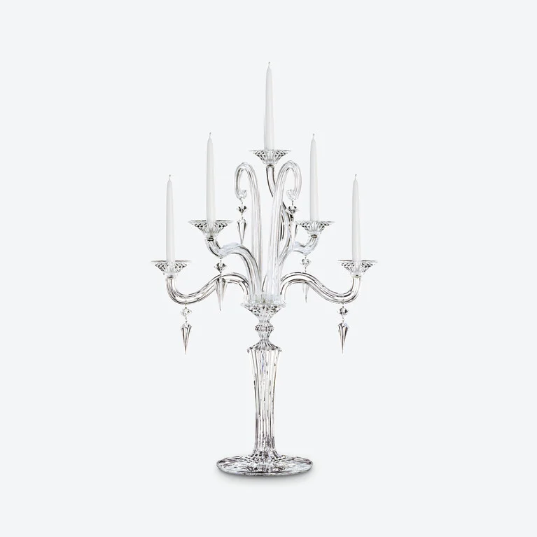 Candelabro Mille Nuits (5L) Baccarat in Cristallo Clear Vedere 1