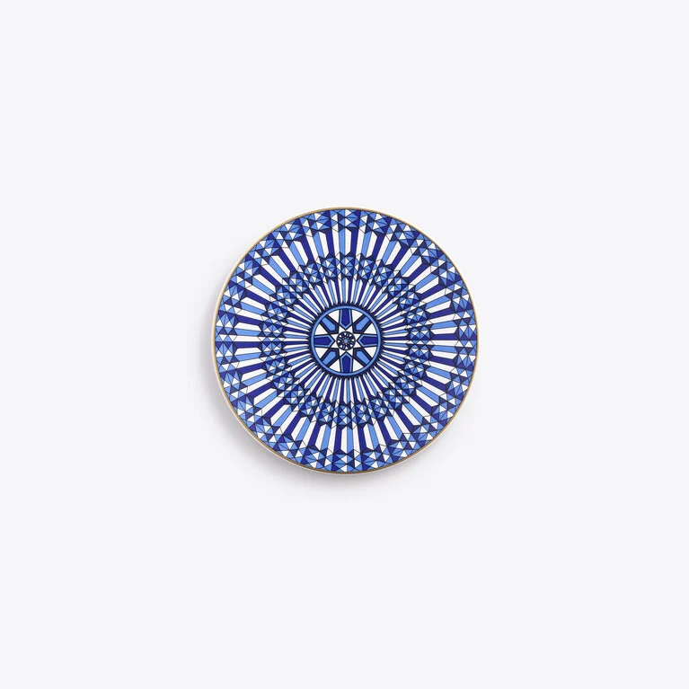 Arcadia Blue Bread Plate Baccarat in Porcelain Blue View 1