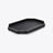 Octogone Tray M Baccarat in Recycled leather Black