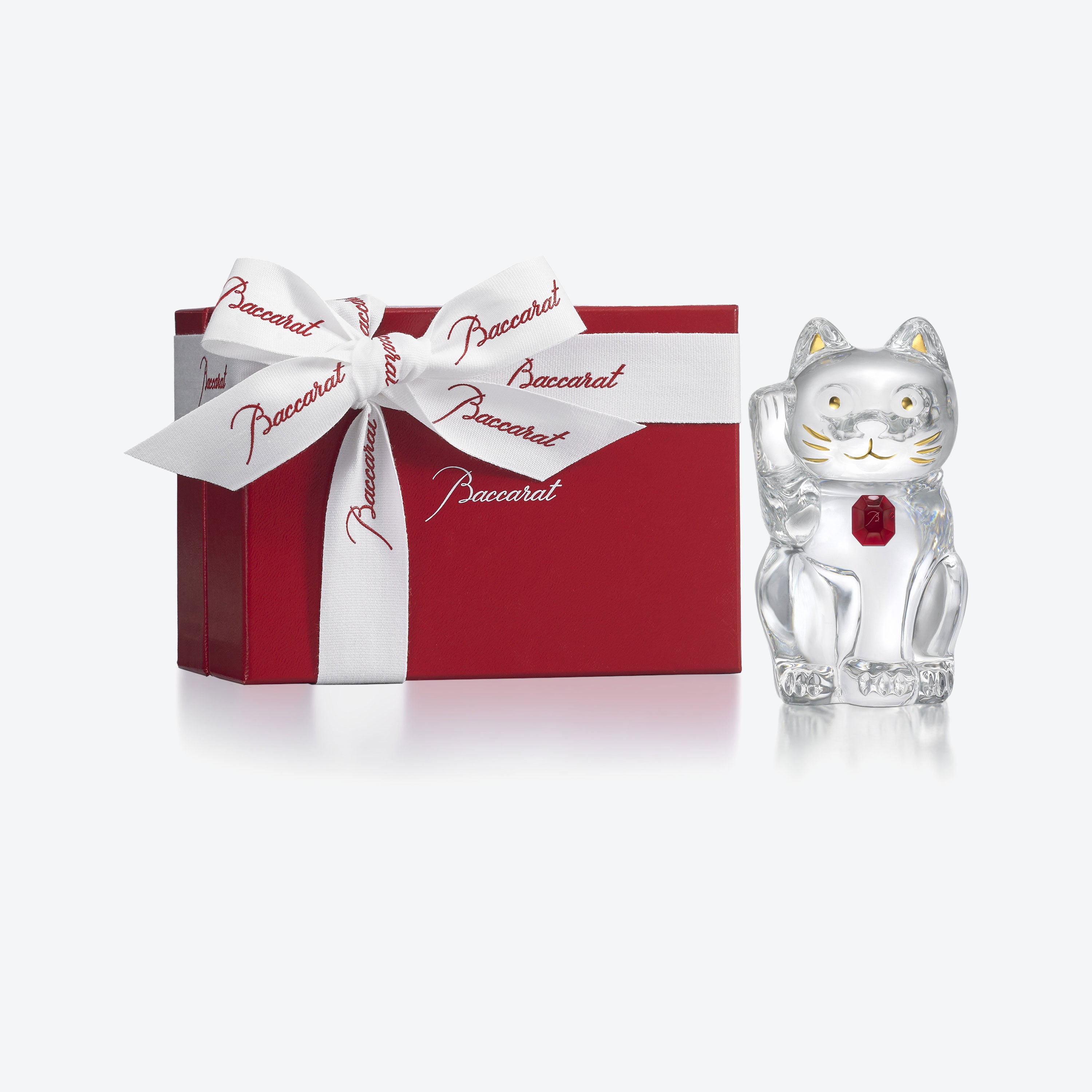 希少★美品★バカラ まねき猫 レッドオクトゴン 箱付き 美品 まねき猫 レッドオクトゴン | バカラ 日本