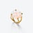 Trèfle Gold Plated Ring Baccarat in Gold Plated White