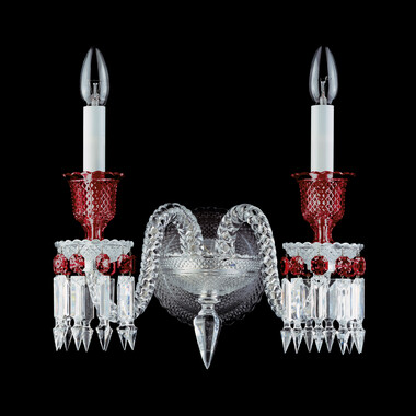 Z&eacute;nith Red Wall Sconce Baccarat in Crystal Red