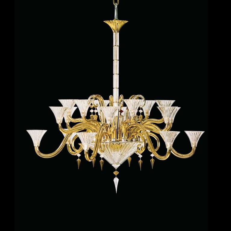 Mille Nuits Chandelier (18L) Baccarat in Gold Crystal