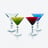 V&eacute;ga Martini Glasses Set Baccarat, Martini glass in Crystal Multicolor