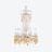 Zénith Charleston Chandelier Long (8L) Baccarat in Crystal Yellow