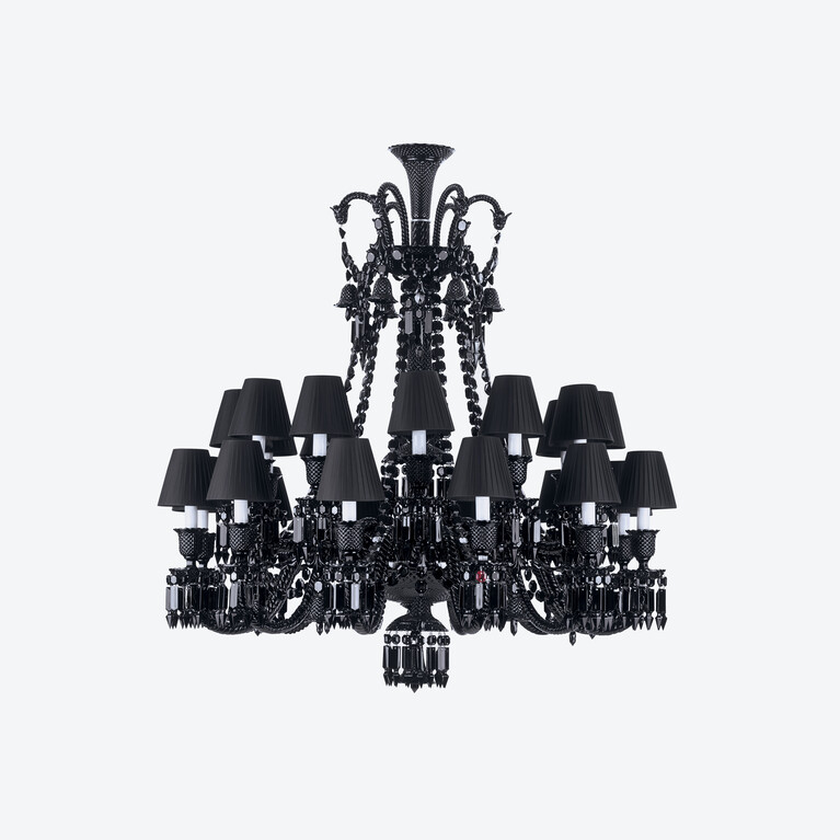 Z&eacute;nith Chandelier Black (24L) Baccarat in Black Crystal View 1