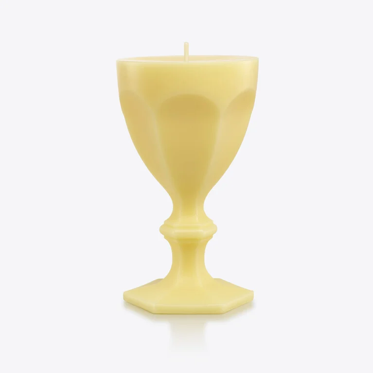 Harcourt Glass Candle Baccarat in Wax Yellow View 1