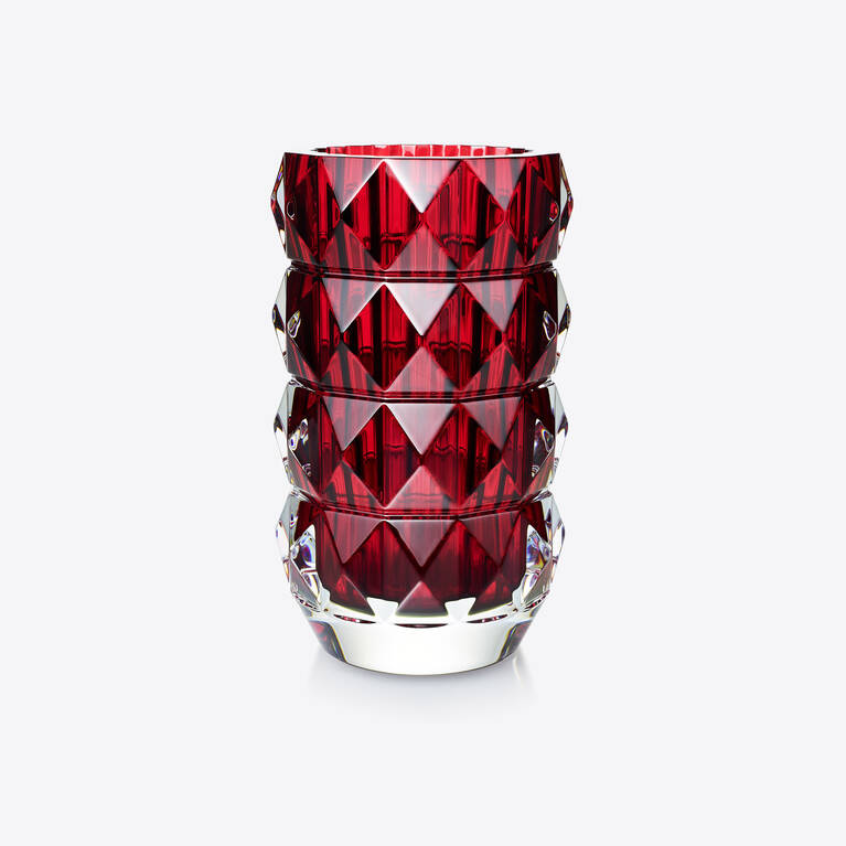 Louxor Round Vase M, Red