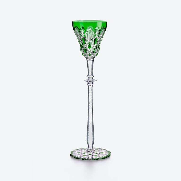 Tsar Wasserglas Baccarat, Wasserglas aus Grünem Kristall