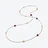 Mini M&eacute;dicis Gold Plated Long Necklace Baccarat in 18-Karat Gold-Plated Red