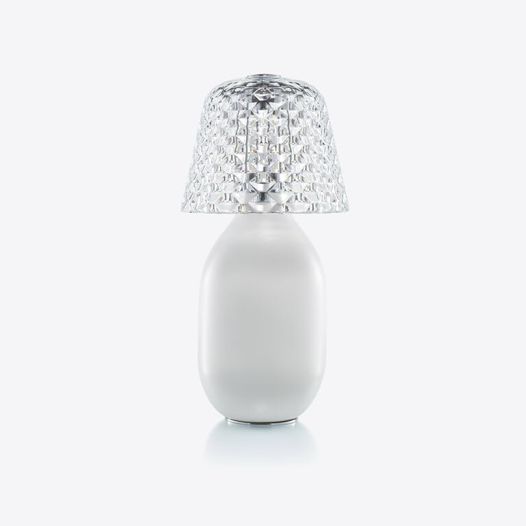 Baby Candy Light Nomadic Lamp Baccarat in White Ceramic