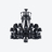 Lustre Z&eacute;nith Noir (24L) Baccarat en Cristal Noir