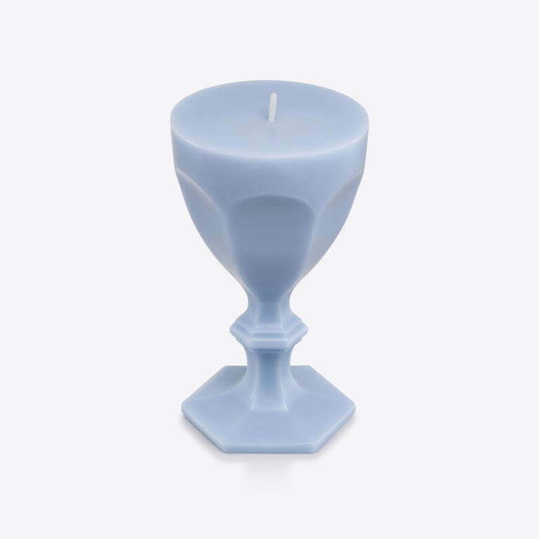 Harcourt Glass Candle Baccarat in Wax Blue View 2