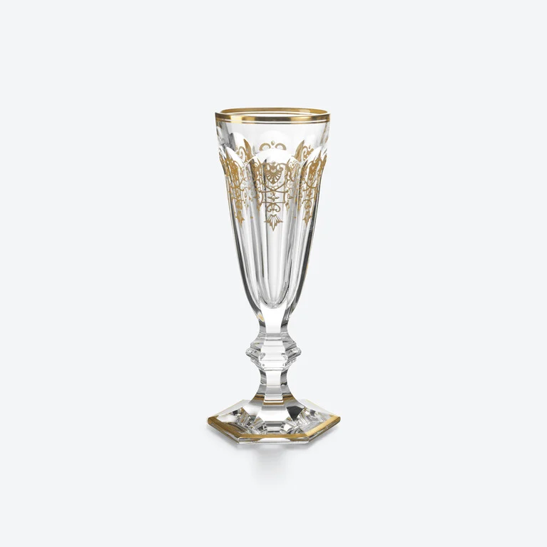 Fl&ucirc;te Harcourt Empire Baccarat, Fl&ucirc;te &agrave; champagne en Cristal Or Voir 1