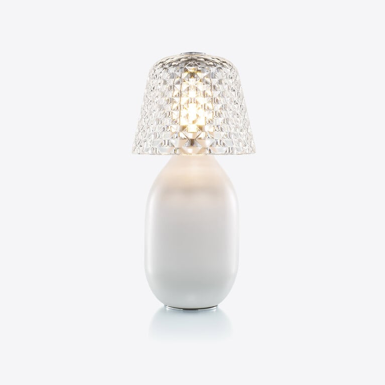 Baby Candy Light Tragbare Lampe Baccarat in Wei&szlig;em Keramik Siehe 1