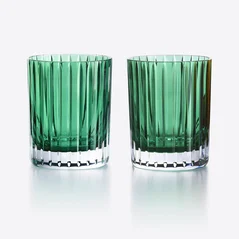 Select Harmonie Tumblers Colors of Joy Baccarat, Water glass in Crystal Green