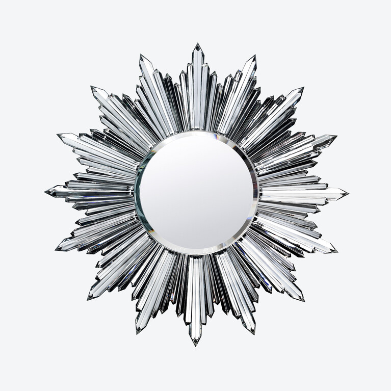 H&eacute;ritage Sun Mirror Baccarat in Crystal Silver View 1