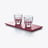 Coffret à Café Harcourt Baccarat, Tasse à café en Cristal Rouge