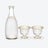 Sensuji Gold Rimmed Sake Cupe & Decanter Baccarat in Crystal Gold
