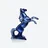 Marengo Horse Sculpture Baccarat in Crystal Blue