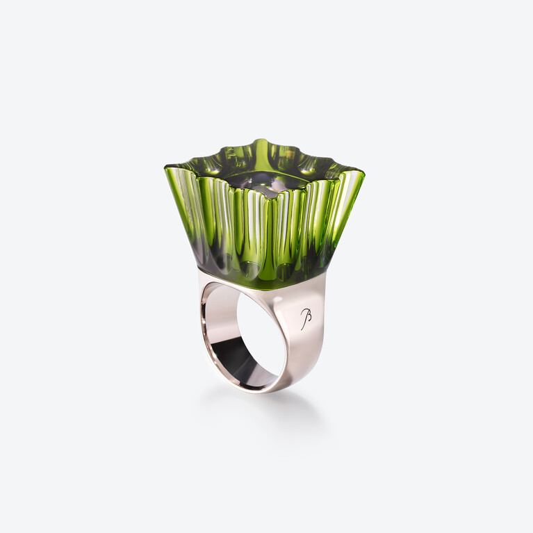 L'Eclat de Talleyrand Emperor Silver Ring Baccarat in Green Silver