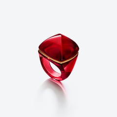 Select Bague M&eacute;dicis Pop Baccarat en Cristal Rouge