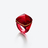 Bague M&eacute;dicis Pop Baccarat en Cristal Rouge