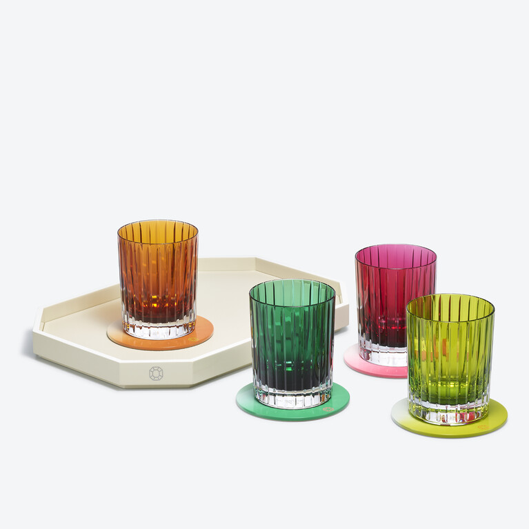 Harmonie Tumblers Colors of Joy Intense Set & Octogone Tray S & Octogone Colors Of Joy Intense Coasters Baccarat in View 1