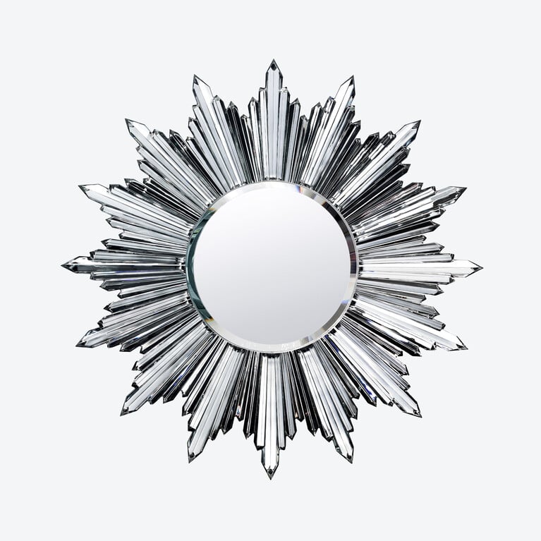 Héritage Sun Mirror Baccarat in Crystal Silver