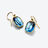 Harcourt Gold Plated Earrings Riviera Blue