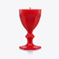 Select Harcourt Glass Candle Baccarat in Wax Red