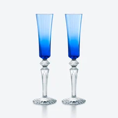 Select Mille Nuits Flutissimo Flutes Baccarat, Champagne flute in Crystal Blue