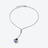 Collier Ras-de-cou Fleurs de Psydélic Argent Baccarat en Argent Bleu