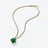Tr&egrave;fle Gold Plated Necklace Baccarat in 18-Karat Gold-Plated Green