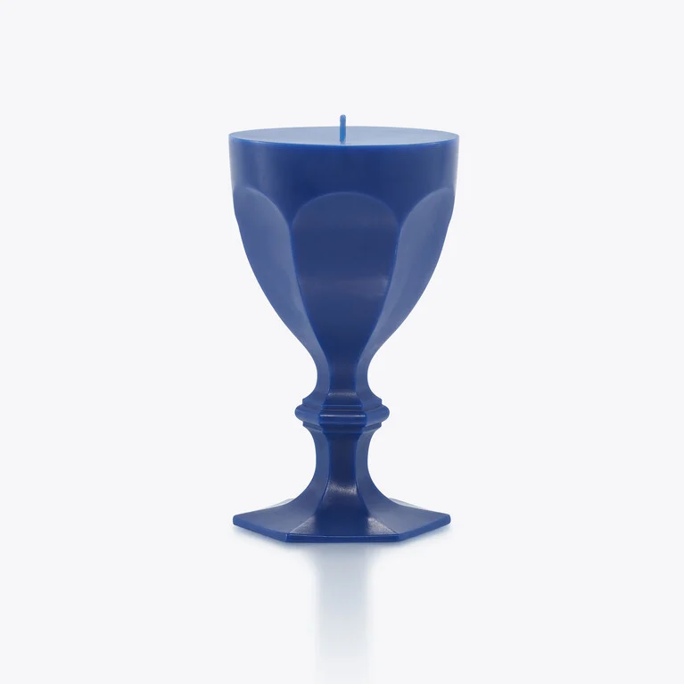 Harcourt Glass Candle Baccarat in Wax Blue View 1