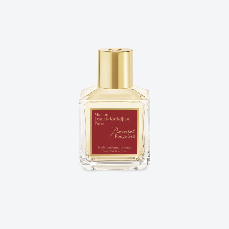 Baccarat Rouge 540 Scented Body Oil​ 70 mL Baccarat in Glass Clear View 1